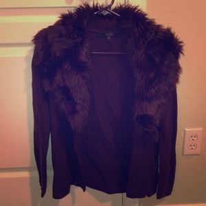Women’s Guess faux fur cardigan
